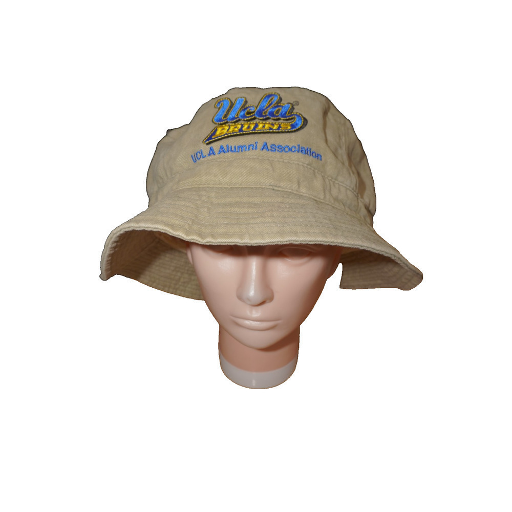 UCLA Bruins Alumni Association Khaki Bucket Hat Embroidered Logo One Size